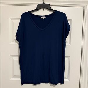 Piko 1988 Navy V-Neck Short Sleeve Tee